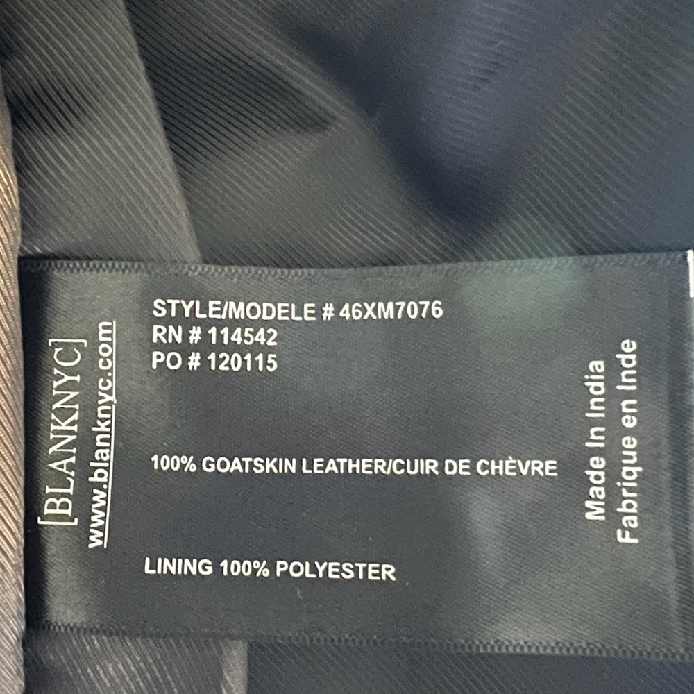 BlankNYC 100% Goatskin Leather Jacket - INTOXICATING JACKET in Black - Picture 7 of 13